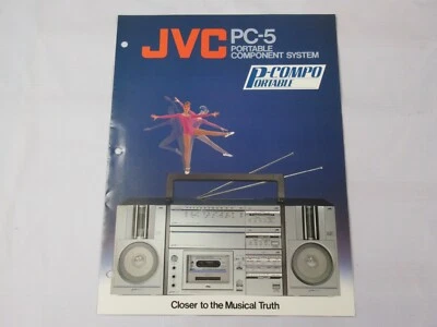 JVC Vintage Portable boombox PC-5  Catalogue Original Japan - Image 1 of 4