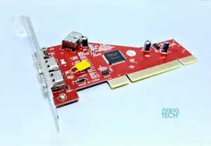 4 Port Firewire 400 1394a (1x Mini A) PCI Karten Adapter Apple PowerMac G3/G4 OS X - Bild 1 von 3