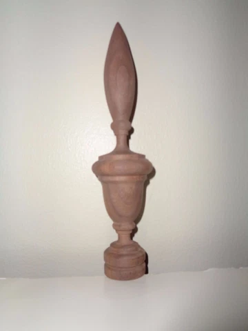 WOOD FINIAL UNFINISHED FOR FURNITURE OR CLOCK #56 Cover