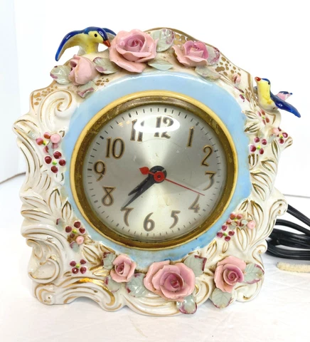 VTG. OCCUPIED JAPAN SC PORCELAIN CLOCK HANDPAINTED Cover