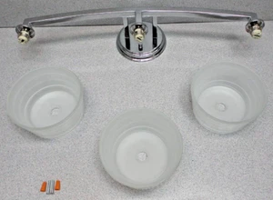 DVI LIGHTING THREE LIGHT VANITY DVP 4552CH-VICE CHROME W/ VODKA ICE NEW OPEN BOX - Picture 1 of 22