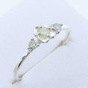 $999 14K White gold plate/925 Genuine .14ctw Diamond Engagement Ring Size 7
