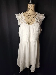 Southern Fried Chics White Lace & Lined Sleeveless Dress Women's Size XXXL - Picture 1 of 9