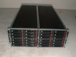Supermicro 4U 32x 3.5 Bays 4-Nodes / 8x E5-2630 v3 2.4Ghz / 256gb Ram / 9207-8i - Picture 1 of 8