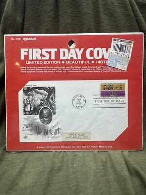 Vintage 1965 First Day Cover - Magna Carta 5c.  Grossman Stamp Company - Hygrade - Image 1 of 4