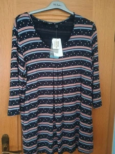 Ulla Popken Shirt 3/4 Arm mit Blau NEU mit Etikette Gr 42/ 44 - Bild 1 von 2