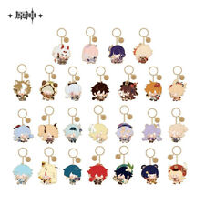 Genshin Impact Official Characters Metal Pendant Keychains Charm Collection Gift