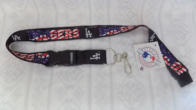 LA Dodgers Independence Day Lanyard With Keychain and Clip Key/Neck Release New - Image 1 of 3