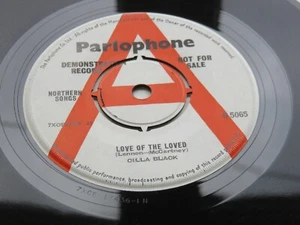 CILLA BLACK 1963 UK LOVE OF THE LOVED DEMO RECORD NOT SALE 45 BEATLES - Picture 1 of 6