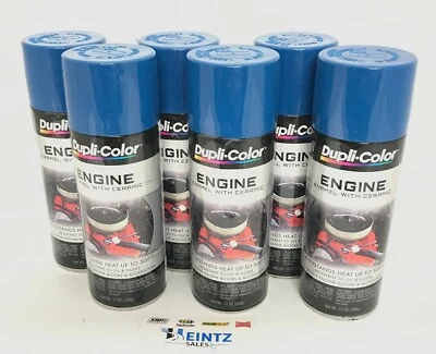 Duplicolor DE1621-6 PACK Engine Enamel Paint w/ Ceramic, OLD FORD BLUE - 12 oz Foto 1 de 3