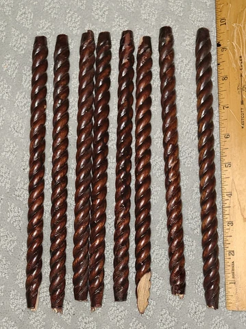 Lot 8 Antique Chair Furniture Spindles Turned Wood Repurpose Parts Cover
