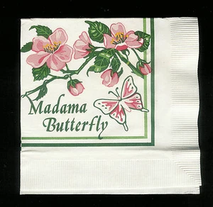 SELTEN Giacomo Puccini MADAM SCHMETTERLING Serviette Papier Cocktail Oper UNBENUTZT - Bild 1 von 1