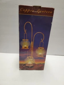Vintage Kupfer Windlicht 3 Etagen Kerzenhalter Leuchte Antik Deko Design MCM - Bild 1 von 4