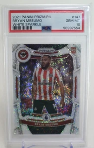 Panini Prizm White Sparkle Bryan Mbeumo Rookie 2021 SSP PSA10 Pop1 - Imagen 1 de 2