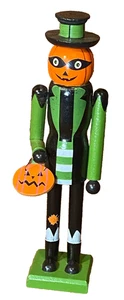 Halloween Kürbis Mann Nussknacker ~ 12" Holz Dekoration ~ Neu * - Bild 1 von 13