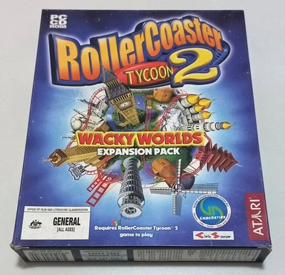 RollerCoaster Tycoon 2: Wacky Worlds PC Game CD Rom Big Box 2003 - Image 1 of 3