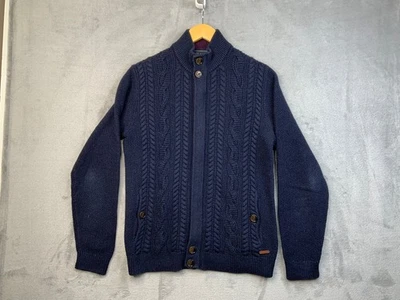 Suéter cárdigan Ted Baker London azul marino para hombre. Hombre talla 3. Pequeño de Estados Unidos. Foto 1 de 4