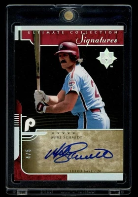 2005 Upper Deck Ultimate Signatures Mike Schmidt Auto Silver Holo SSP /5 HOF - Image 1 of 2