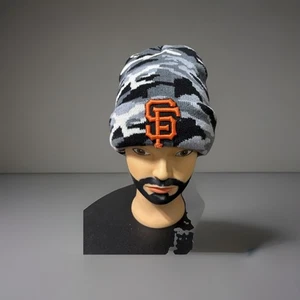 San Francisco Giants  Gray Black And White Camouflage Beanie One Size Fits Most - Picture 1 of 5