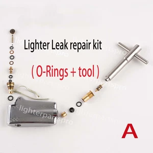 Complete Repair Set: 2 Kits O-Rings, filler valve tool For Ronson Lighter Type A - Picture 1 of 11