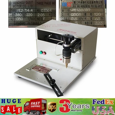 110V Desktop Electric Marking Engraving Machine Nameplate Tags Metal Marking USB - Image 1 of 4