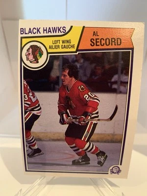 1983-84 O-Pee-Chee AL SECORD hockey card CHICAGO BLACKHAWKS OPC #112 - Image 1 of 2