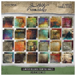 Alijo de papel original Tim Holtz abandonado 12 x 12 - de la bóveda - NUEVO - Imagen 1 de 7