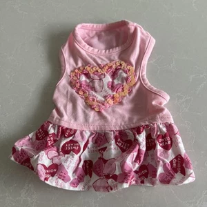 Dog-Cat/Pet/Puppy XXS Pink Heart Clothing Dress East side Collection - Picture 1 of 6