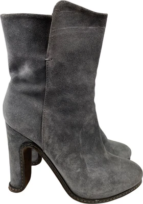 Leifsdottir Women’s Gray Suede Heeled Mid Calf Fashion Boots - 38/US 7.5 - Image 1 of 4