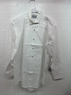 New Classix White Long Sleeve Button Up English Shirt 14-14.5 Small X-93 - Image 1 of 4