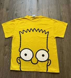 Y2K 2008 The Simpsons BART Simpson Yellow Graphic Short Sleeve Tee Men’s L - Picture 1 of 11
