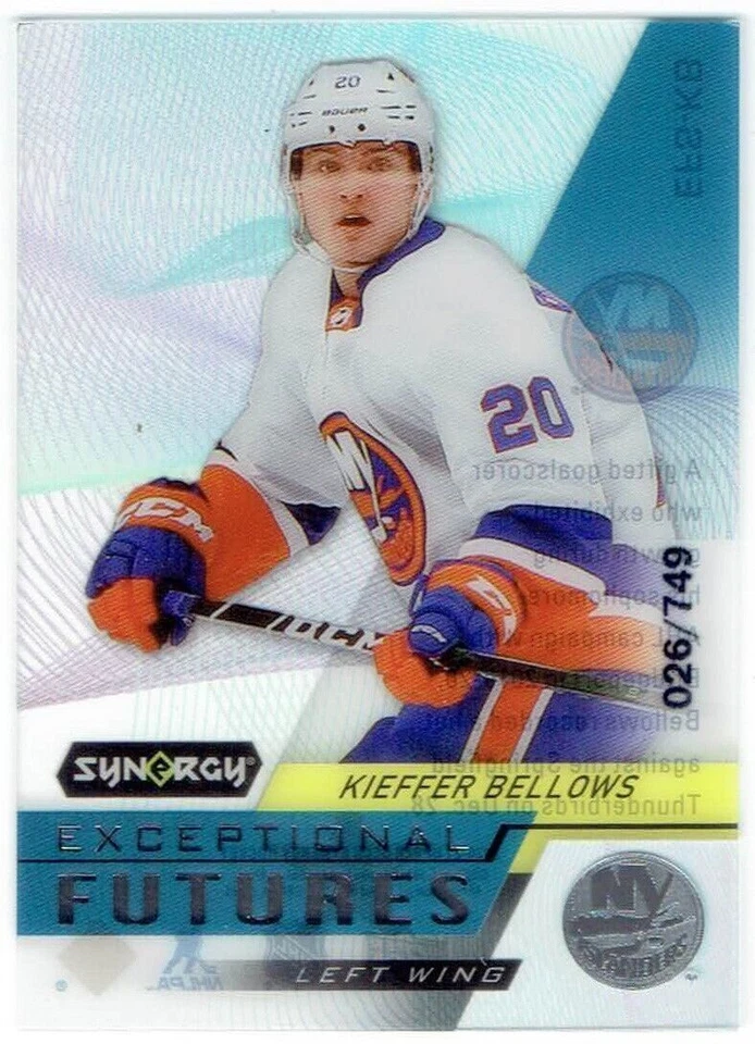 2020-21 Upper Deck Synergy Exceptional Futures KIEFFER BELLOWS EFS-KB 26/749 RC - Image 1 of 1