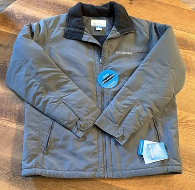 NEW Columbia Mens Large Northern Voyage 2.0 Fleece Lined Zip Up Jacket -Dk Gray - Image 1 of 4