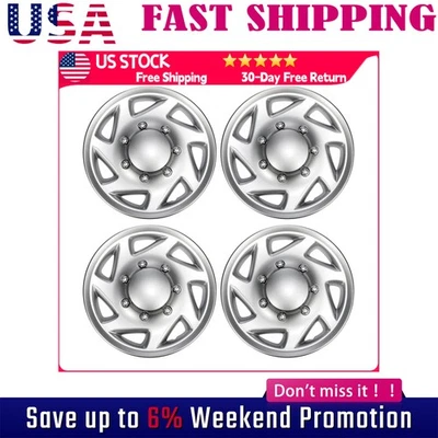 Cubiertas de rueda completas de 16" 4 piezas para Ford E350 E450 Econoline Van Tapacubos Bujes de llanta Foto 1 de 4