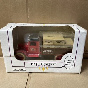 ERTL 1931 Hawkeye Crate Bank Budweiser Barley Malt Syrup Die-Cast Metal 1:34 - Picture 1 of 11