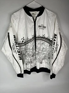 Vintage 2001 Canon Long Island Marathon Full Zip Windbreaker Mens Large Map - Picture 1 of 11