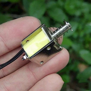 DC 12V Push Pull Through Type Mini Solenoid Electromagnet Micro Electric Magnet - Picture 1 of 9