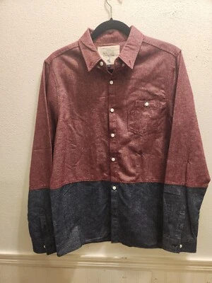 Native Youth Men's sz M Multicolor Two Tone Long Sleeve Button Up Shirt #47 - Image 1 of 4