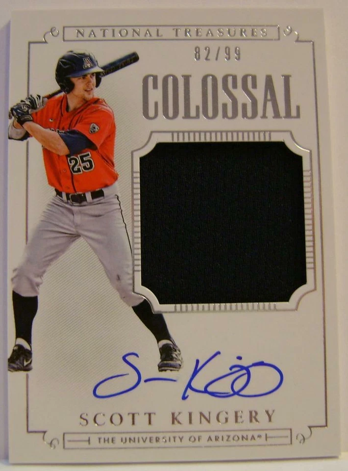 SCOTT KINGERY /99 AUTO COLOSSAL PANINI NATIONAL TREASURES BASEBALL 2015 - Image 1 of 1