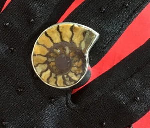 ARYO Size 9.75 Sterling Silver Hefty Ammonite Fossil Band Ring Vintage - Picture 1 of 8