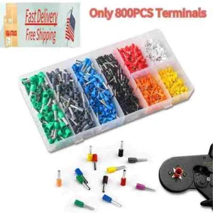Steckverbinder Kabel Draht Crimpkabel Pin Ende Schnürsenkel Aderendhülse Klemmen Kit 800 STCK. - Bild 1 von 6