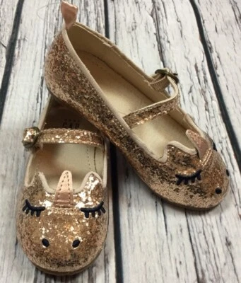 Zapatos de vestir Baby Gap niñas talla 5 (niño pequeño) unicornio dorado brillante. Nuevo con etiquetas Foto 1 de 4