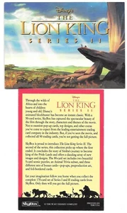 Walt Disney's Lion King Series II Set of 10 Promo Trading Cards 1994 Skybox - Picture 1 of 1