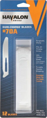 Havalon Stainless Fixed Knife 70A Quik-Change Replacement Blade 70ADZ