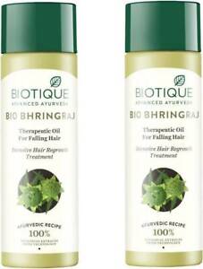 Pack Of 2 Biotique Bio Bhringraj Therapeutic Oil for Falling Hair 120 ML