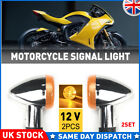 4x Universal 12LED Motorcycle Motorbike Turn Signal Indicators Light Lamp Amber