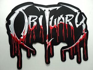 OBITUARY EMBROIDERED BACK PATCH
