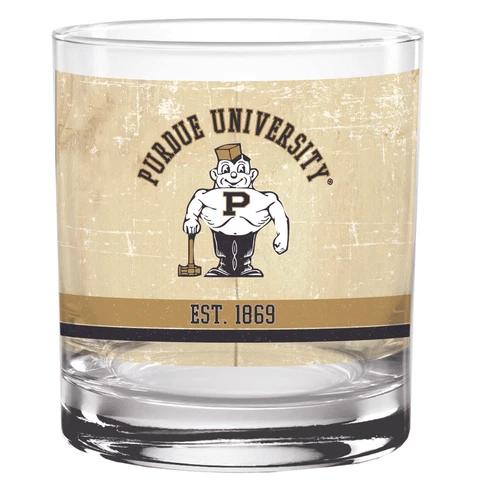 Purdue Boilermakers 14oz. Vintage Retro Rocks Glass Cover