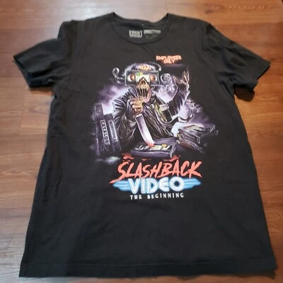 Fright Rags SlashBack Video T Shirt Mens Size Large Black Graphic Movie Horror - Image 1 of 4