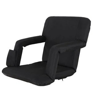 5 Reclining Positions Ergonomics Stadium Seats Chairs For Bleachers Black - Bild 1 von 11